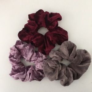 3 for 13 Velvet scrunchies